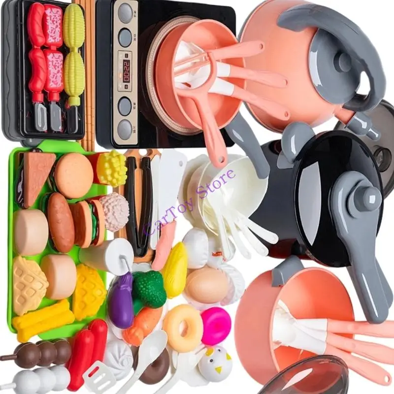 لعبة الطبخ الإبداعية للأطفال الصغار 3+ سنوات اختيار عشوائي الفواكه والخضروات مجموعة طعام اللعب الواقعي مع سهولة التخزين #1