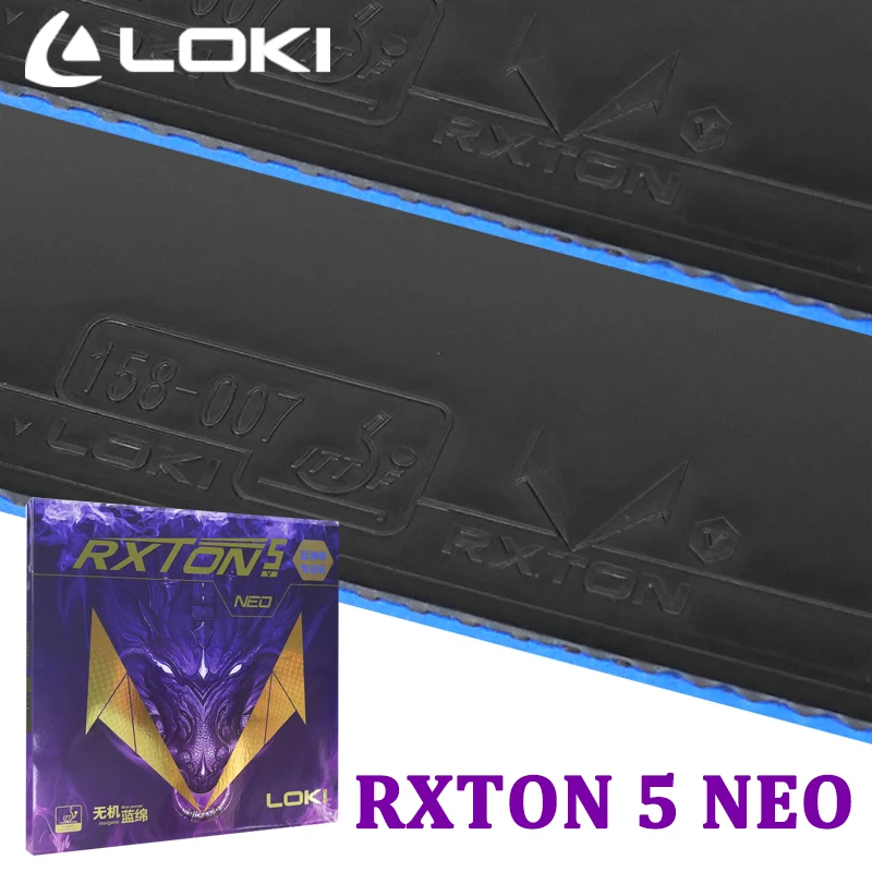 

LOKI RXTON 5 NEO Table Tennis Rubber Sheet Sticky Surface Ping Pong Rubber with 2.1mm Blue Sponge ITTF Approved 39°/40°/40.5°