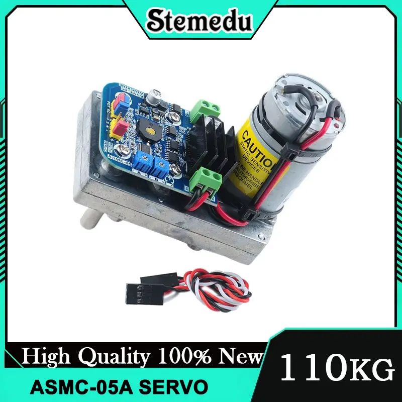 ASMC-05A 110kg.cm Industrial Servo 12V/24V Dual Voltage Alloy Gear for Robotic Arm/Valve Control