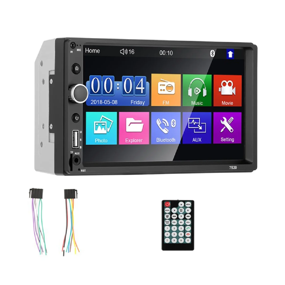 

7Inch Car Touch Screen Wireless CarPlay Car Portable Radio Bluetooth MP5 7520