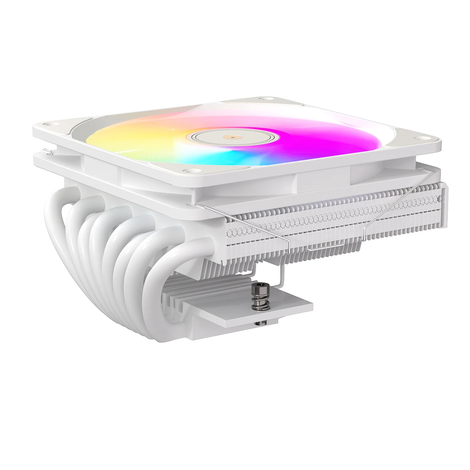 TE-75 ARGB CPU Cooler, 75mm Low Profile Air Cooling Radiator, 5V 3Pin Addressable RGB Silent Computer Heatsink Compatible with AM5 AM4 LGA1700 LGA1200 LGA2011 X99 ITX Mini PC Desktop Gaming Processor Cooling Fan view 6