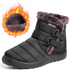 Plus Size 44 Women Boots Watarproof Ankle Boots for Winter Shoes Outdoor Warm Snow Boots Female Zipper Short Botines Botas Mujer