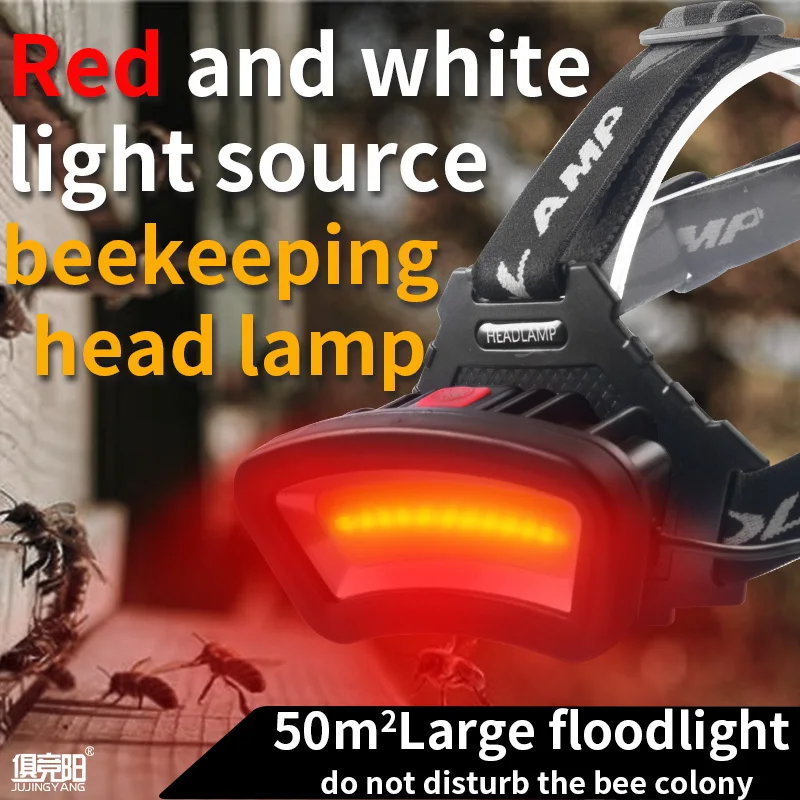 

Multifunctional Cob Headlight Work Light Usb Rechargeable Red Light Warning Light Led Floodlight Wide-Angle Flood Light Headlamp