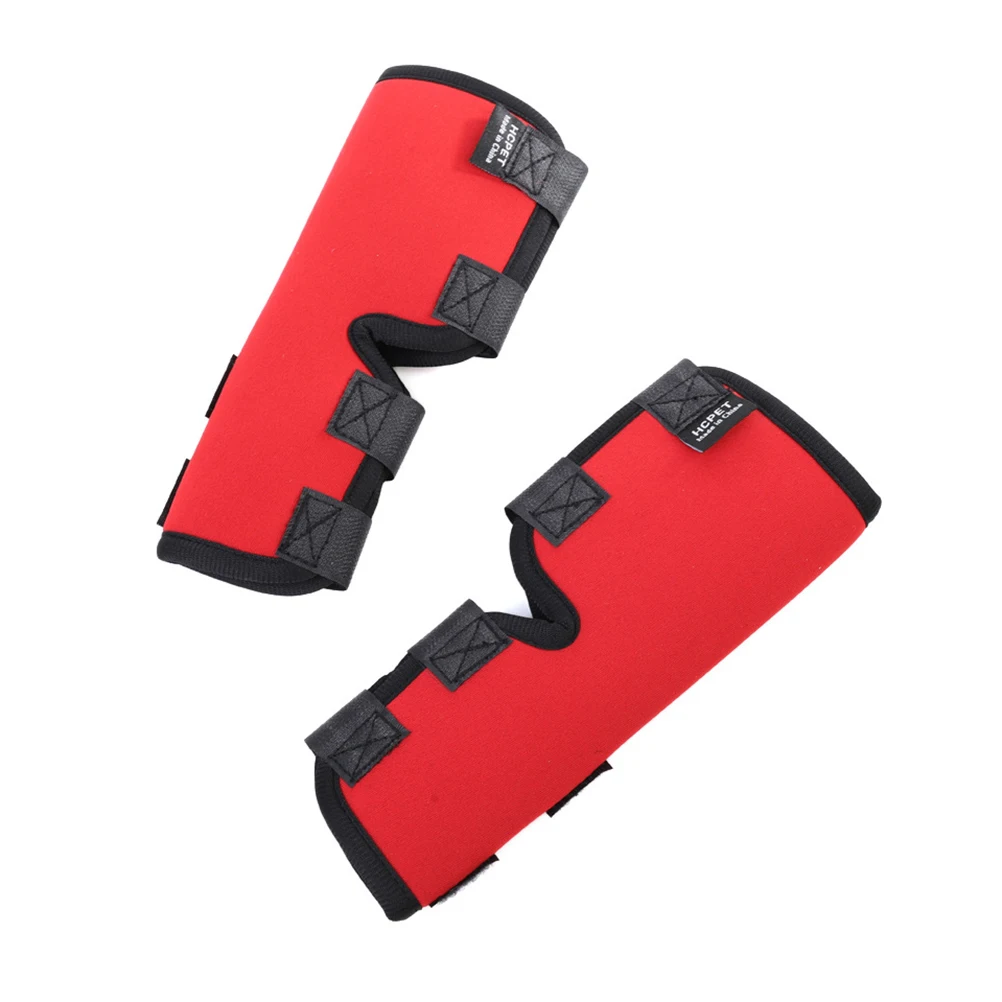 

2Pcs Pet Knee Pad Dog Injury Protector Puppy Support Brace for Dogs Red Surgery Wrap Breathable Comfortable Durable Waterproof