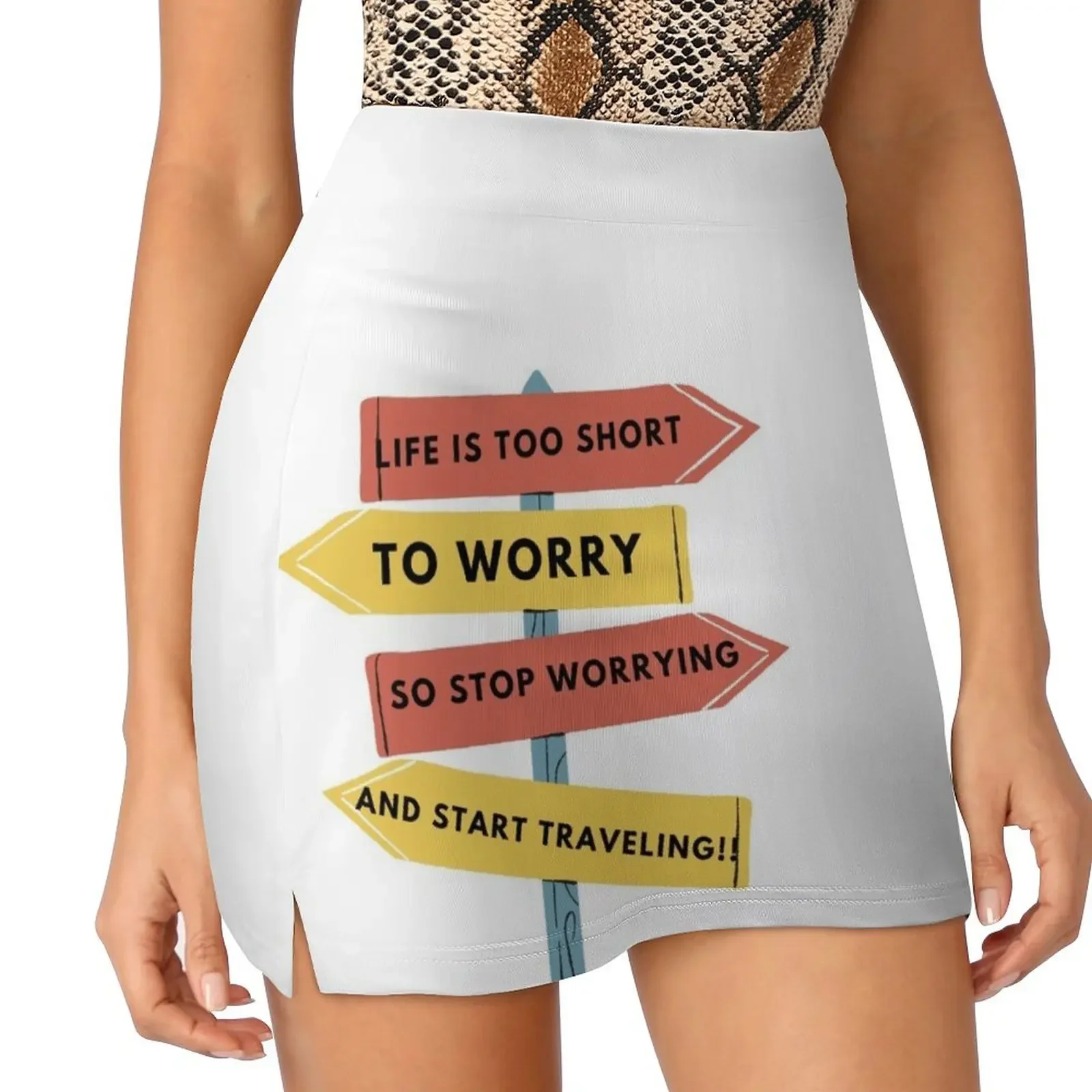 

Start traveling. world traveler Mini Skirt mini denim skirt new in external clothes women's clothing trend 2024