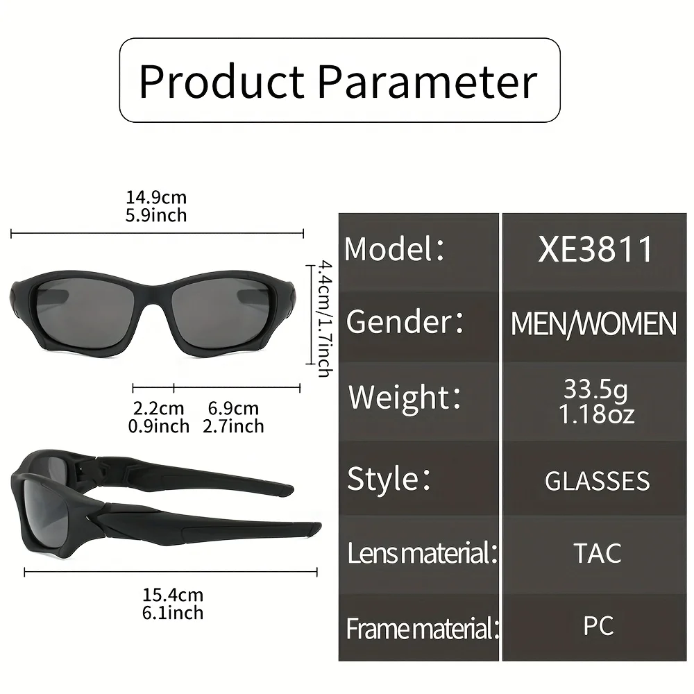 نظارات شمسية تكتيكية مقاومة للرياح لصيد السمك للرجال والنساء، ظلال مموهة كلاسيكية مع حماية من الأشعة فوق البنفسجية للقيادة في الهواء الطلق وركوب الدراجات والمشي لمسافات طويلة