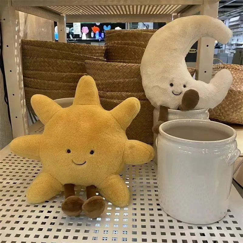 Simpatico cartone animato Sole Cuscino Divano Soggiorno Decorazione Luna Cuscino Bambola Ragazza Regalo Bambini Coaxing Dormire