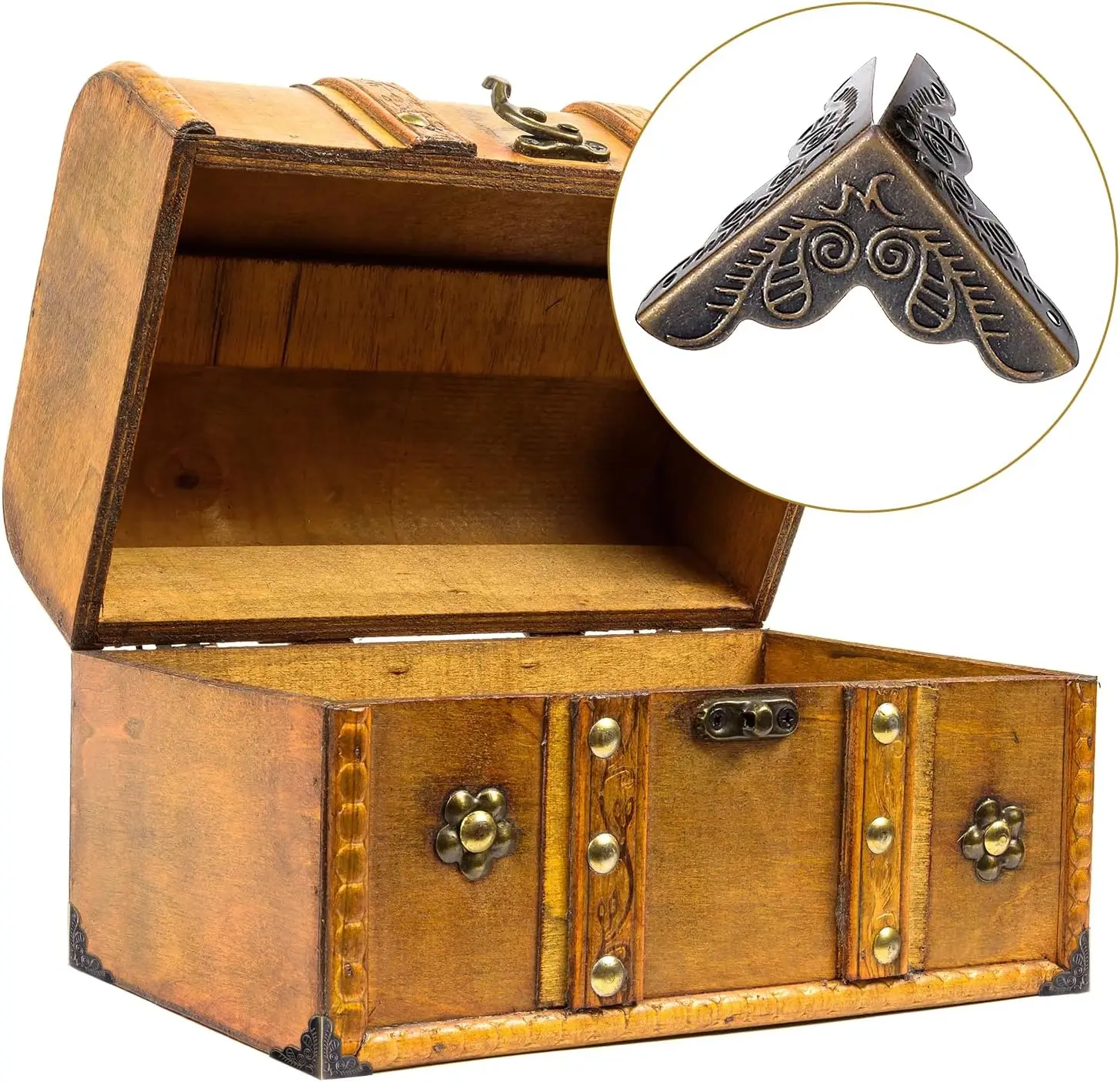 새겨진 나무 상자 코너 보호대 금속 가장자리 코너 가드 커버 나사 나무 케이스 가구 드레서 테이블 장식