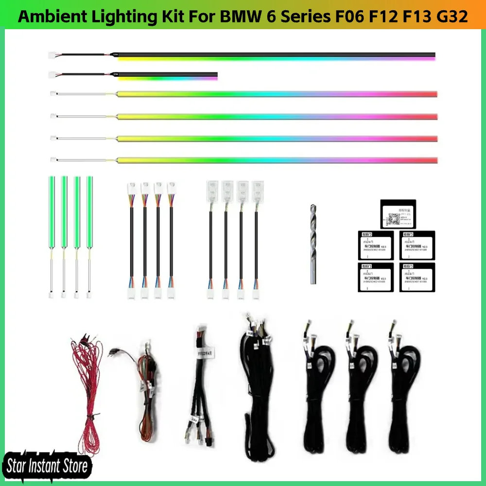 

Upgrade 256 Colors Symphony LED Car Interior Ambient Lighting for BMW 6 Series F06 F12 F13 G32 Atmosphere Strip Accessories