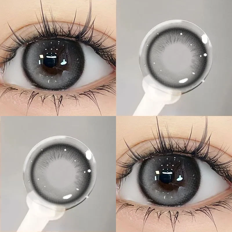 YIMEIXI 1Pair Blue Lenses Color Contact Lenses for Summer With Diopters Prescription Korean High Quality Lenses Soft Makeup Lens