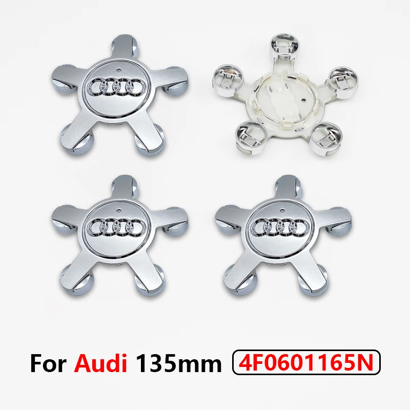 4pcs 60mm 61mm 69mm 135mm 4F0601165N Car Styling Wheel Center Cap Hub Covers Badge For Audi A3 A4 A5 A6 A7 A8 S4 S6 Accessories