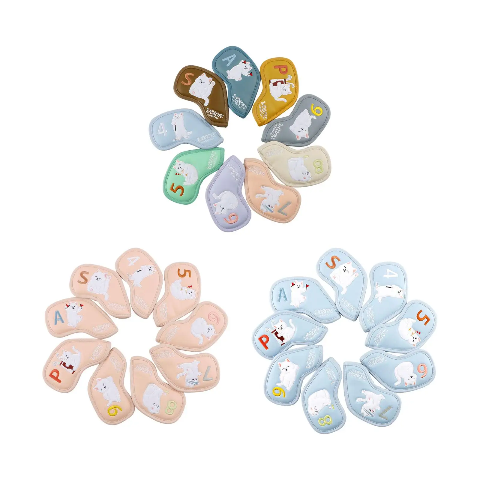 

Набор из 9 чехлов-накладок для гольф-клюшек, защитные чехлы для головок клюшек, для тренировок, для мужчин и женщин, для начинающих игроков в гольф