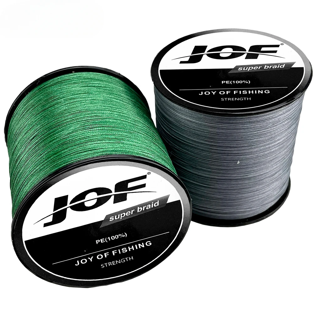 JOF 12-Strands Fishing Line 100/300/500m Braided Line 12X Super Power 25-120LB Multifilament PE Line for Saltwater Sea Fishing