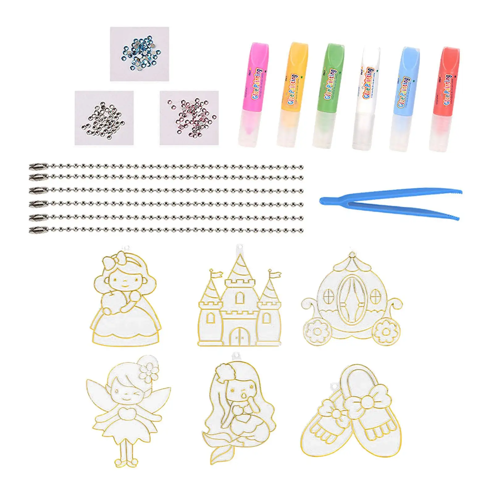 Ensemble d'art et d'artisanat de peinture sur cristal, jouets de dessin, ensemble de peinture d'art en cristal, Kits de peinture sur cristal pour adultes, garçons et filles, bricolage