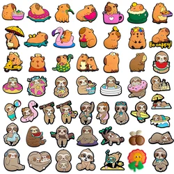 8-52Pcs Sloth Shoe Charms for Croc Clogs Sandals, Cute Sloth Shoe Decorations for Girls Boys Party Favor