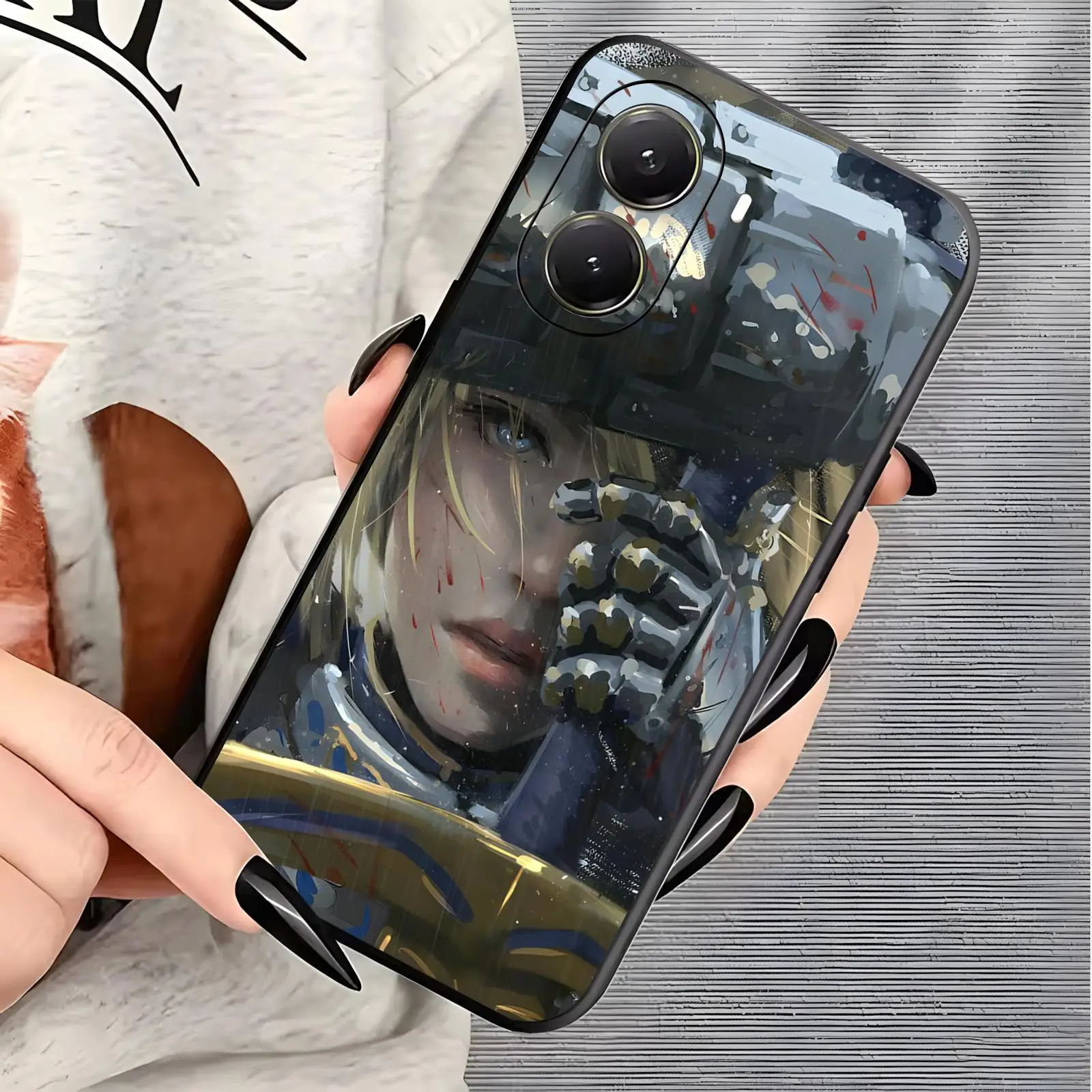Phone Case For Xiaomi POCO M7 M6 M5 X8 X7 X6 F8 F7 F6 Pro 5G Soft black Shockproof Cover Anime Fate Saber