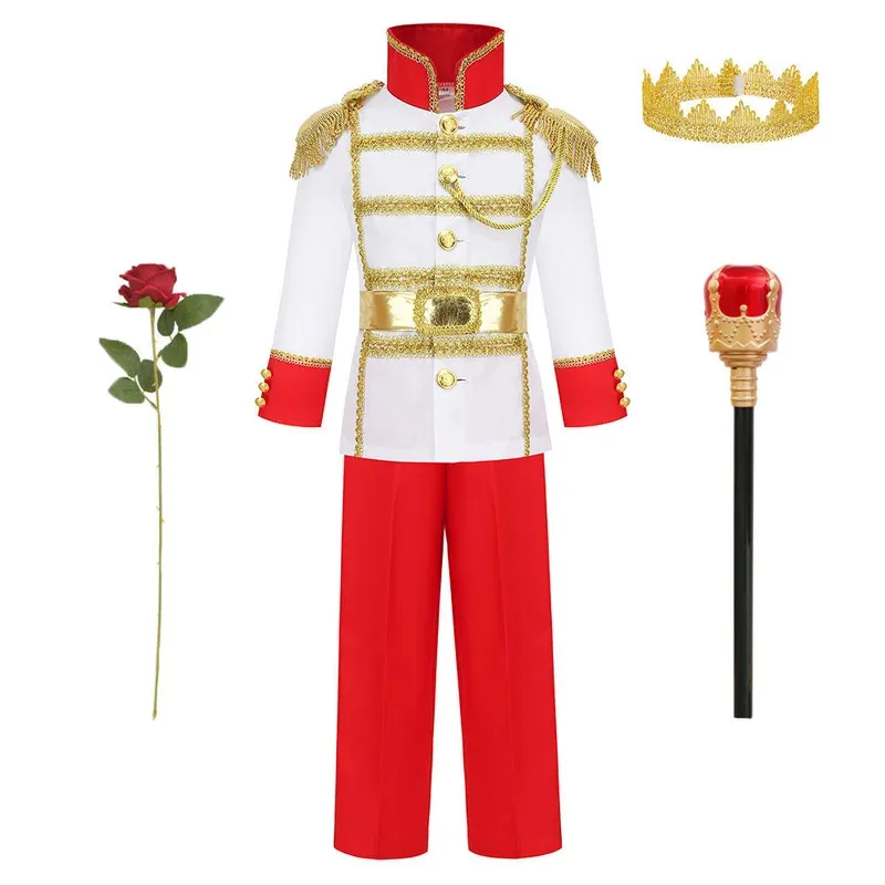 เด็กยุคกลาง King คอสเพลย์เครื่องแต่งกายคริสต์มาสฮาโลวีน Carnival COSPLAY เครื่องแต่งกายสําหรับชายชุด Royal King Prince ชุดสวมบทบาท