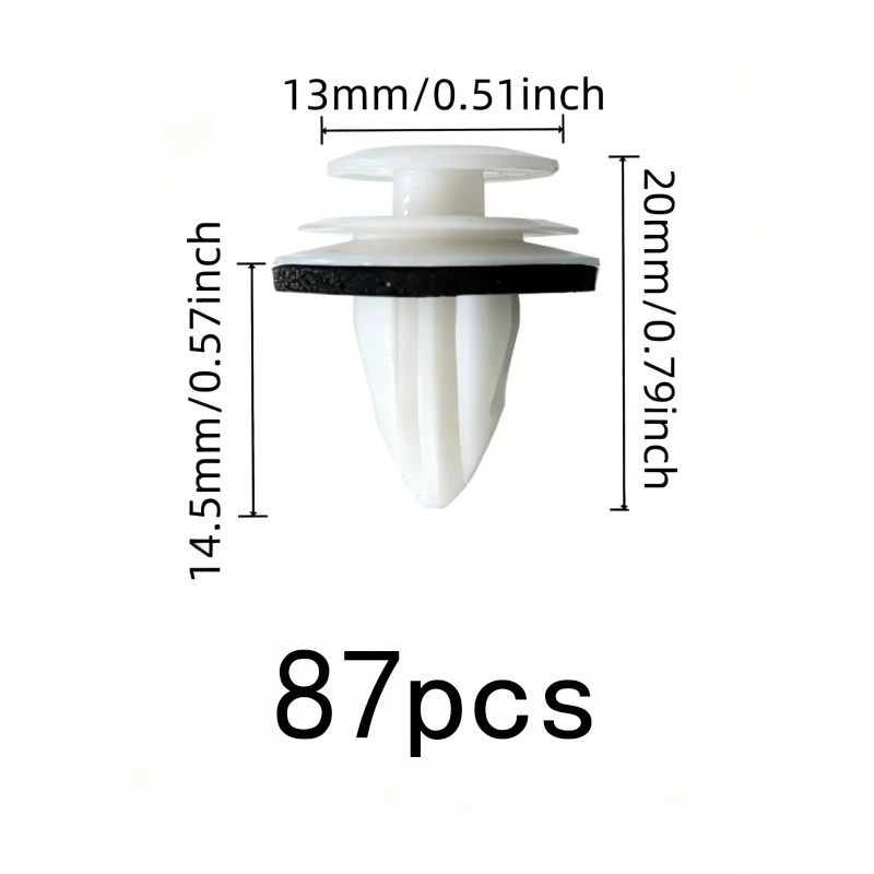 Auto Door Card Clips 87 pcs, Universal Car SUV Compatible, Firm Snap-On Fit, for Vehicle Body Assembly
