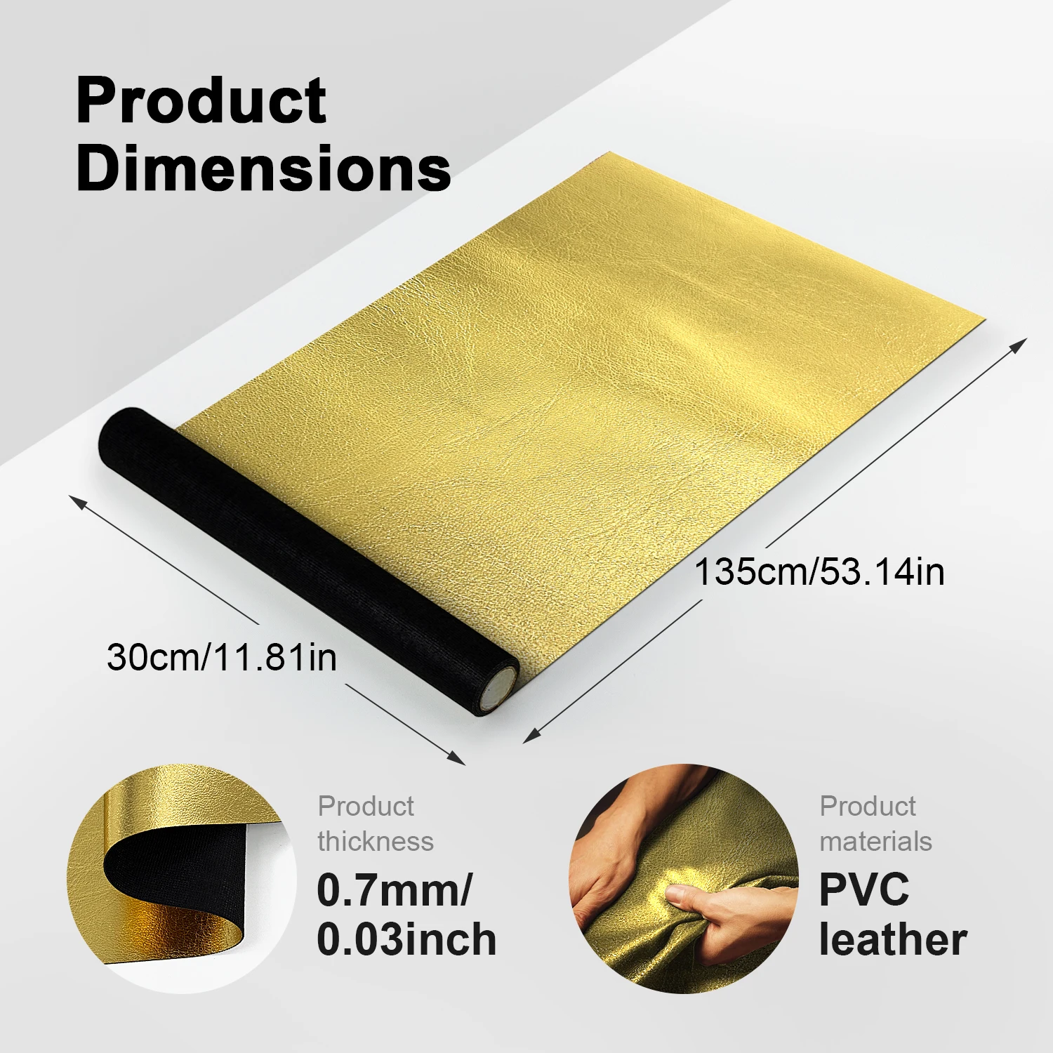 30×135cm Metallic Fine Textured Leather Table Runner, Holographic Shiny PVC Faux Leather Fabric For Table Decor & Handmade Craft