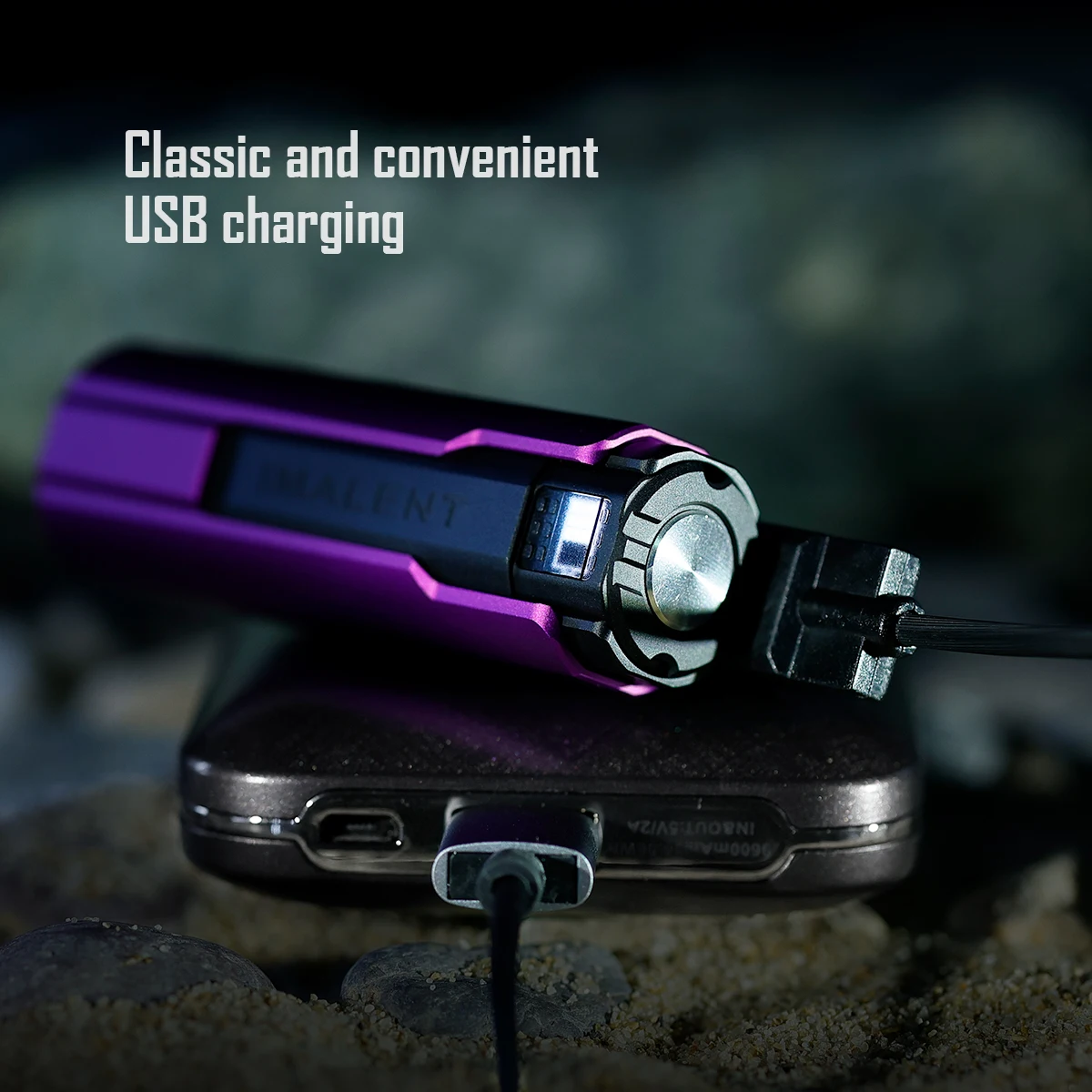 IMALENT LD70 Purple EDC Portable Rechargeable Flashlight with 4000 Lumens and Cree XHP70.2 LED for Camping, Hiking.