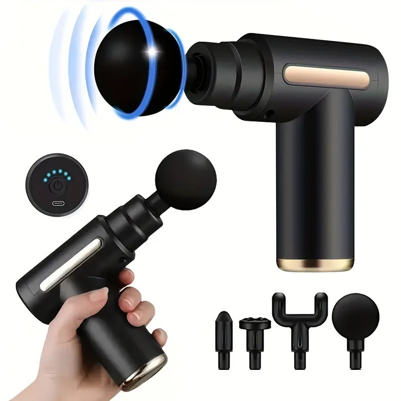 Fascia Gun Massager Instrument Portable Electric Vibrating Muscle Relaxation Tool for Sports Recovery Multifunctional