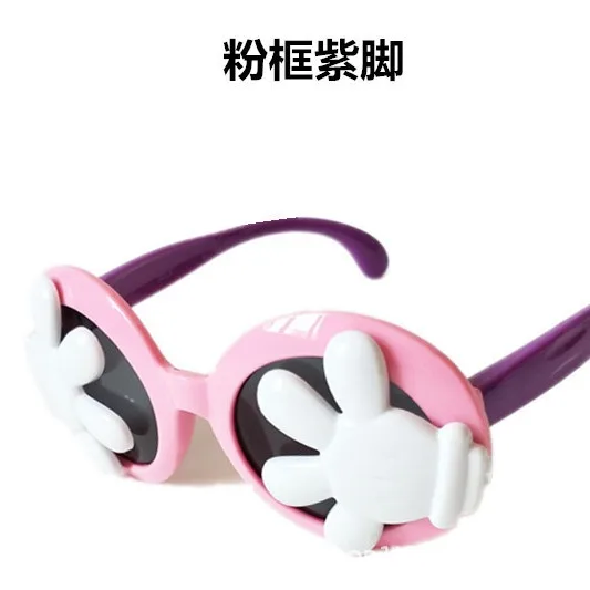 Disney Mickey Mouse occhiali da sole carini per bambini Anime Figure Toys Palm Flip Glasses donna Summer Outdoor occhiali anti-uv