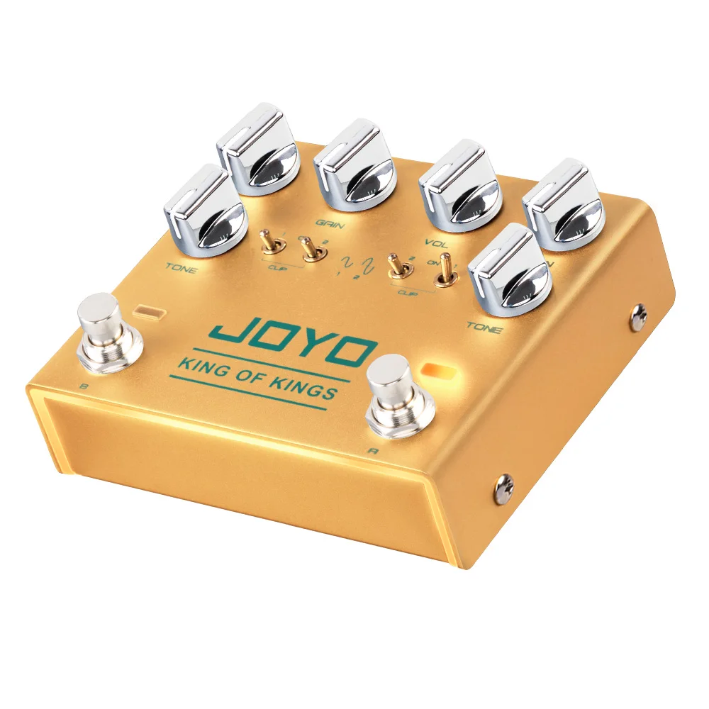 JOYO R-20 KING OF KINGS Overdrive Guitar Effect Pedal Pure Analog Circuit Dual Channel Crunch Pedal with Independent Clipping