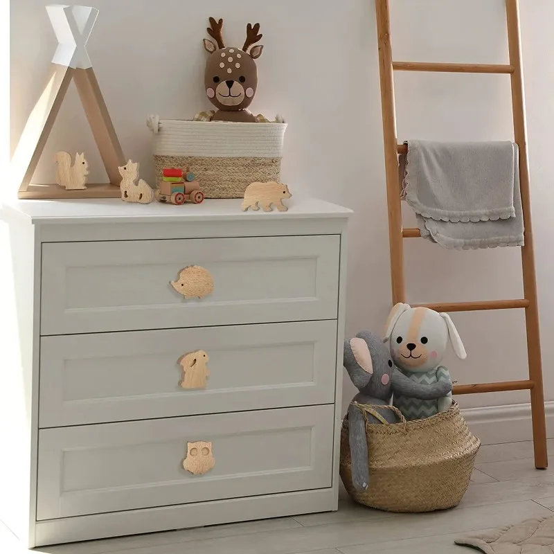 Cabinets Drawers Pulls Wardrobe Door Knobs Creative Animal-shaped Designs Wooden Furniture Handles