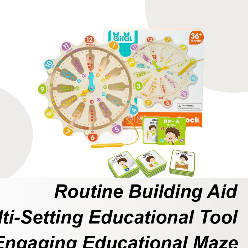 Labyrinthe magnétique horloge labyrinthe tableau magnétique jeux de Puzzle en bois enfant en bas âge couleur tri jouets apprentissage préscolaire jouets éducatifs pour