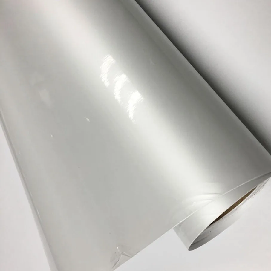 Glossy Pearl White Vinyl film for car wrapping Glossy ceramic pearl white sticker Size: 10/20/30/40/50/60x152cm/Lot image 3