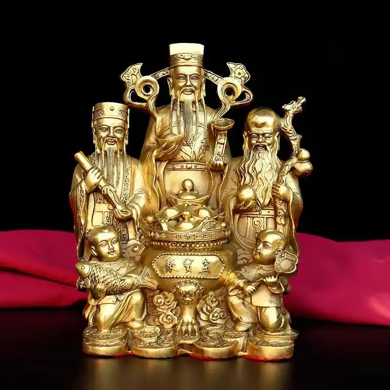 Brass Fortune, Prosperity, and Longevity Home Decor Living Room Decoration Dropshipping Gift Practical Copper Ornament