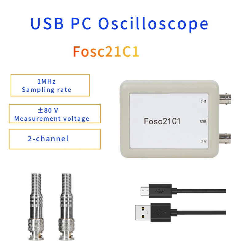 Imagem -06 - Usb Osciloscópio Canais pc Taxa de Amostragem de 1mhz Portátil Mcu Development Fosc21c1 pc