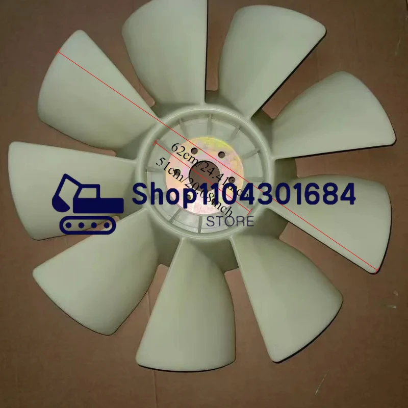 Fan Blade Komatsu PC60/120/200-6-7 -8 Cummi 6D102 QSB6.7 Fan Blade 6 Holes 9 Blades