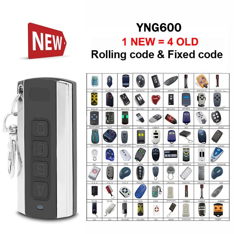 For VDS ECO-R TRQ P Garage Door Remote Control Garage key Duplicator 433.92MHz Rolling Code Compatible With VDS Remote Control