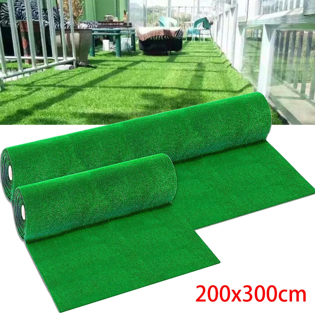 

3x2m Artificial Plant Lawn Carpet Natural Landscape Grass Green Fake Synthetic Floor Lawn Mat Turf Yard Garden Decoration