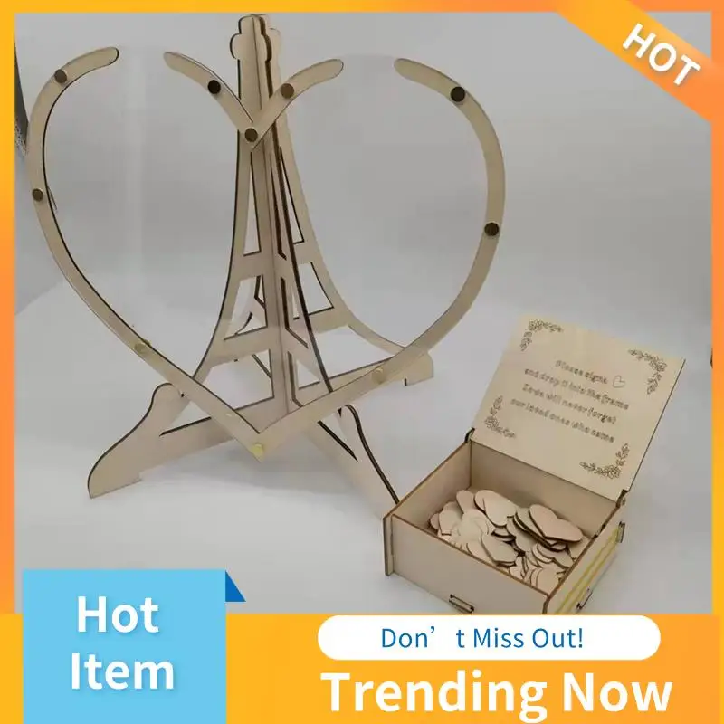 

ABNL Wedding Guest Book Alternative Wedding Decor 3D Engraved Guestbook Guest Drop Box Welcome Card Wedding Decorations Durable