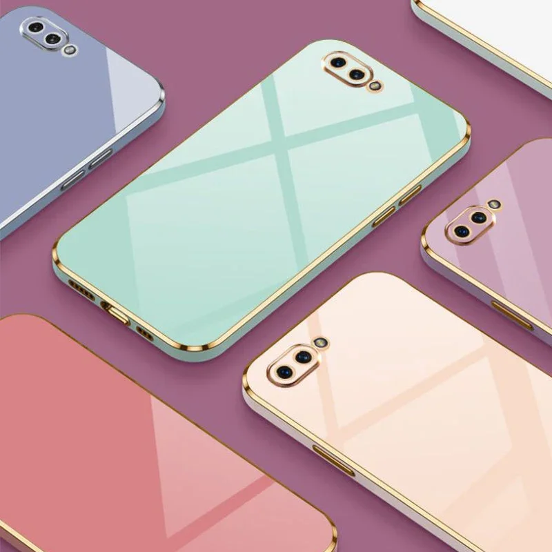 For Oppo A3s Case OPPO A5 Phone Case oppo AX5 Cover CPH1809 CPH1851 CPH1803 CPH1853 Luxury Square Plating Shockproof Back Cover