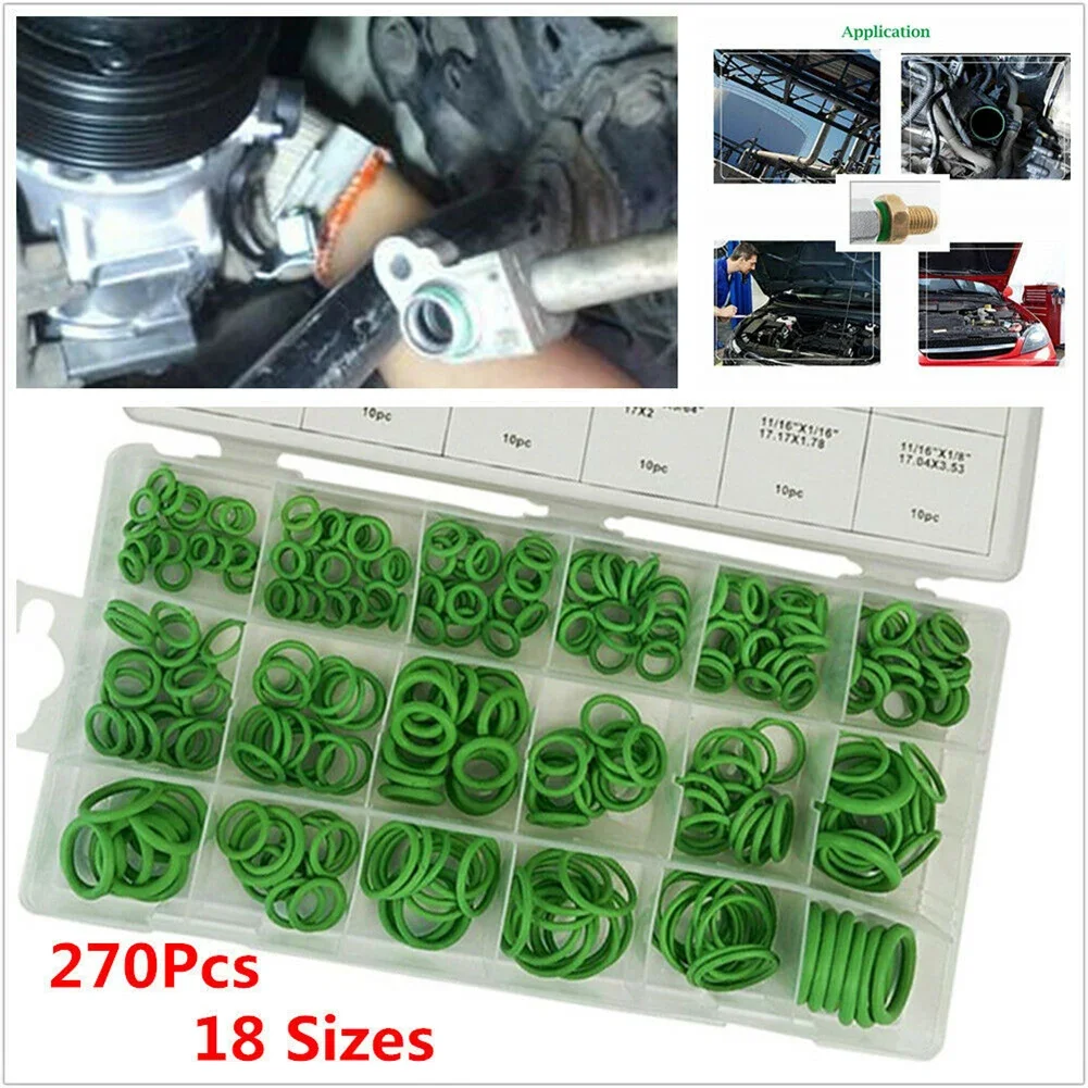 Efficient Sealing Solution 270PCS Nitrile O Ring Washer Assortment Kit Sturdy Storage Case Wide Range Of Sizes