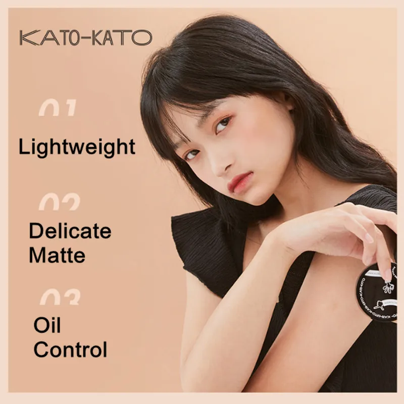 KATO Oil Control Loose Powder Soft Matte Shimmer Setting Finishing Foundation Powder Natural Long Lasting Brighten Skin