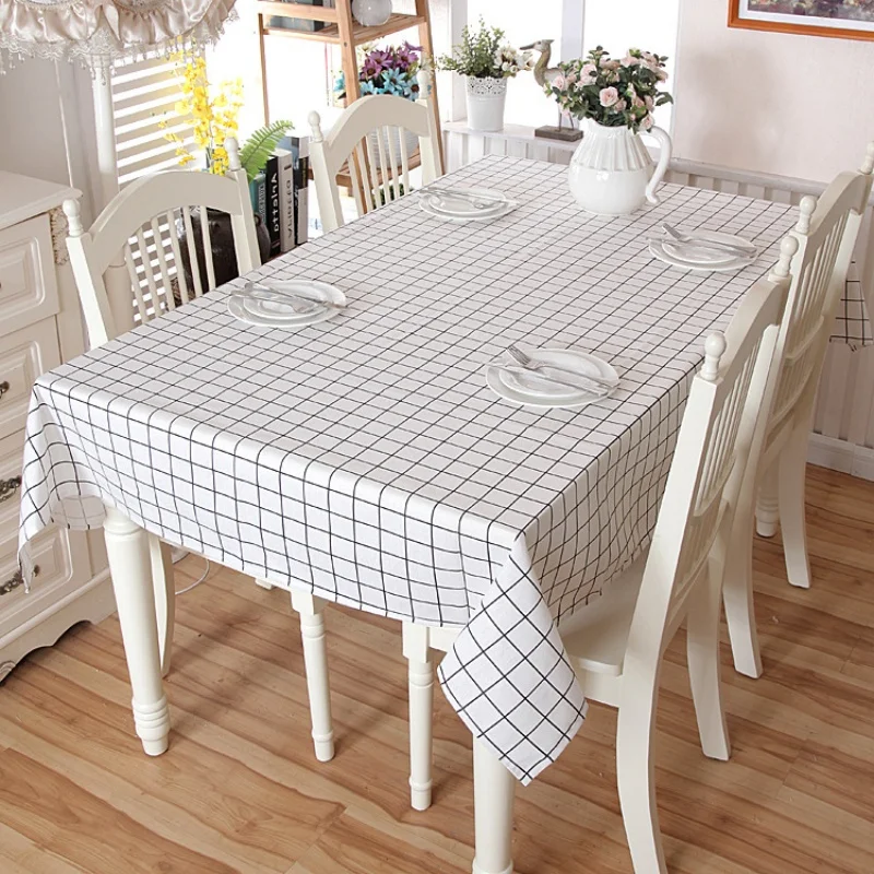 

Pastoral Plaid Tablecloth Household Geometric Rectangular Table Cloths Dining&Coffee Tabletop Protector Covers Home Decor