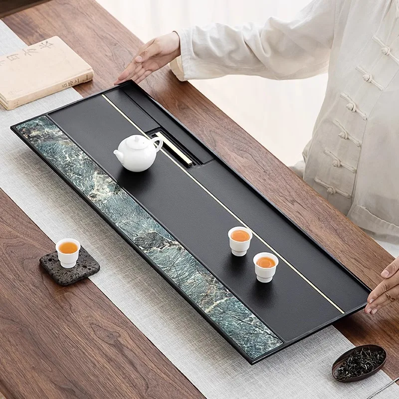 

Wujinshi tea tray natural stone tea set household small table creative high-end drain tray