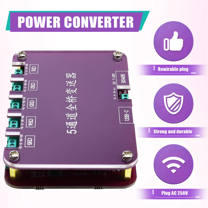 RS485 High-Precision Full-Bridge Strain Gauge Data Acquisition Instrument Bending Sensor Pressure Transmitter