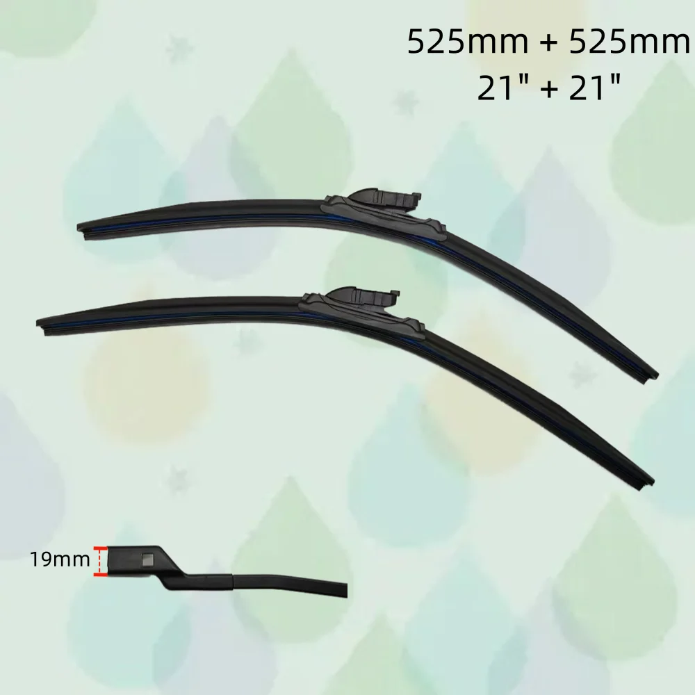 

Wiper blades for Skoda Roomster 2006-2016,Skoda Fabia 5J 2007-2014 21" + 21"(525 mm+ 525mm) All-Season Auto Windshield