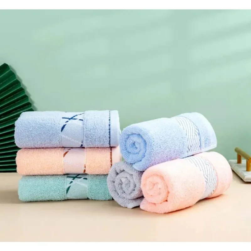 Pure Cotton Towel 35x75cm Long Staple Cotton Towels Quick-Dry Thicken Soft Face Towels Absorbent