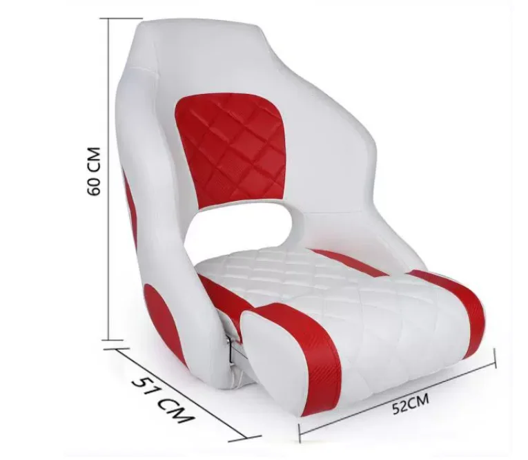 Portable Folding Boat Seat – Marine-Grade Vinyl Upholstery with Sturdy Plastic Frame for Yacht & Fishing Boat