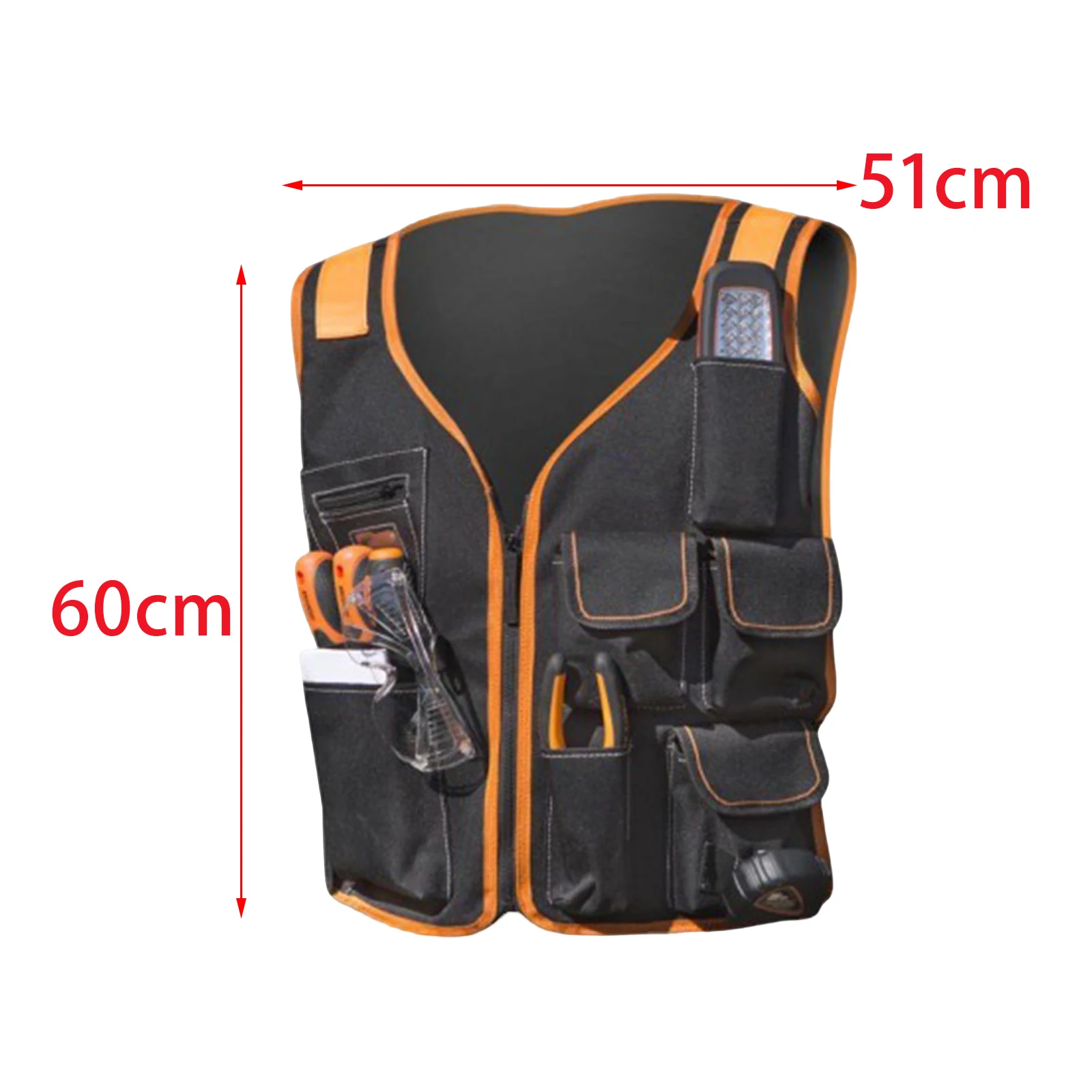 Tool Vest for Men Universal Adjustable Waist Bag Oxford Cloth Work Vest with Pockets for Carpenter Electricians