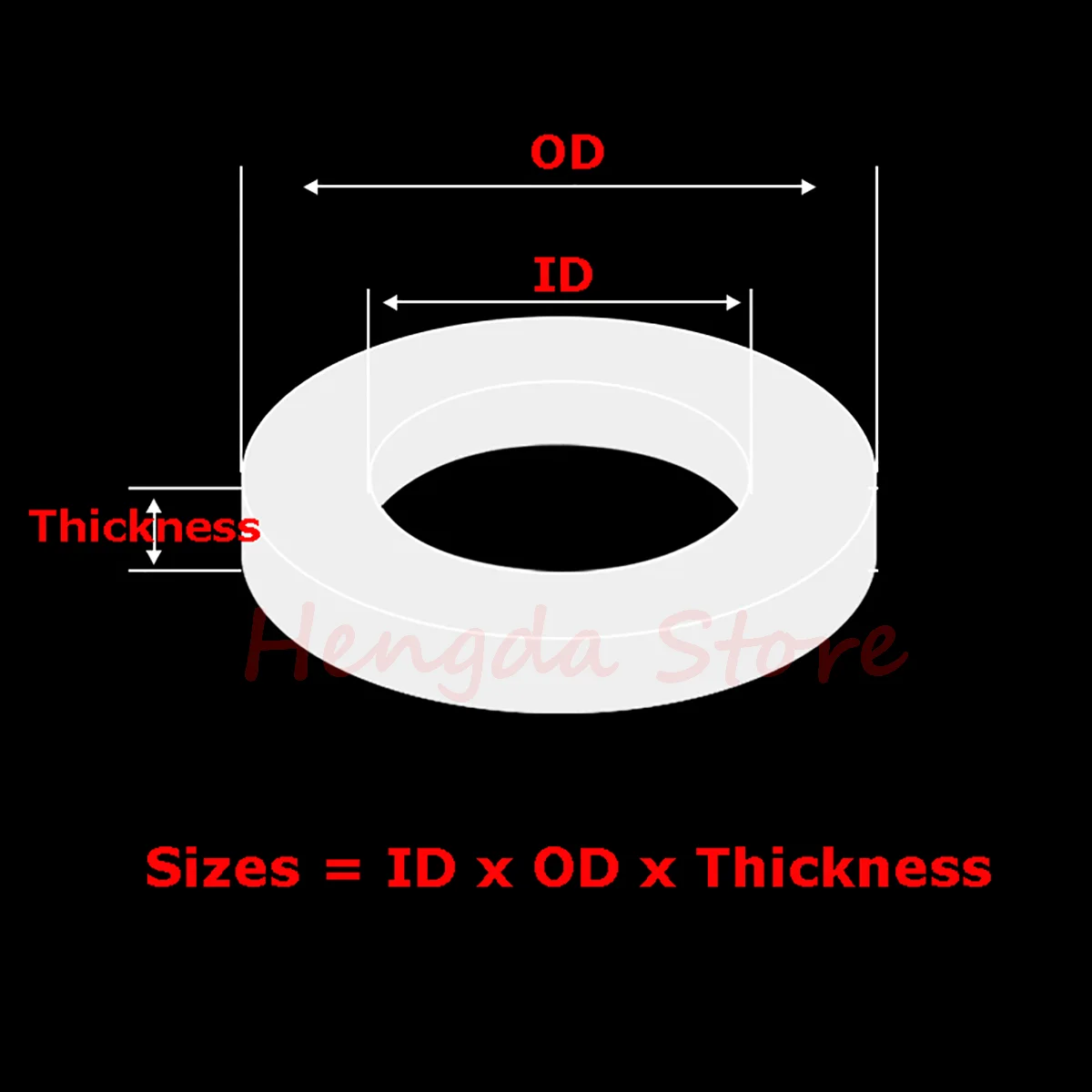M2 to M20 White VMQ Silicone Screw Gasket Rubber Round Flat Washer Vibration Damping Waterproof Seal Gasket Thick 2mm 2.5mm 3mm
