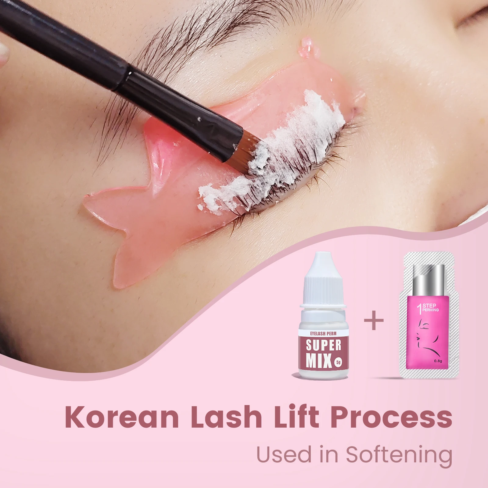 로만사 5g 한국산 속눈썹 리프팅 파우더 슈퍼 믹스 점도 부스터 (속눈썹 펌 로션용, 글루리스 속눈썹 펌 시스템 뷰티 도구)