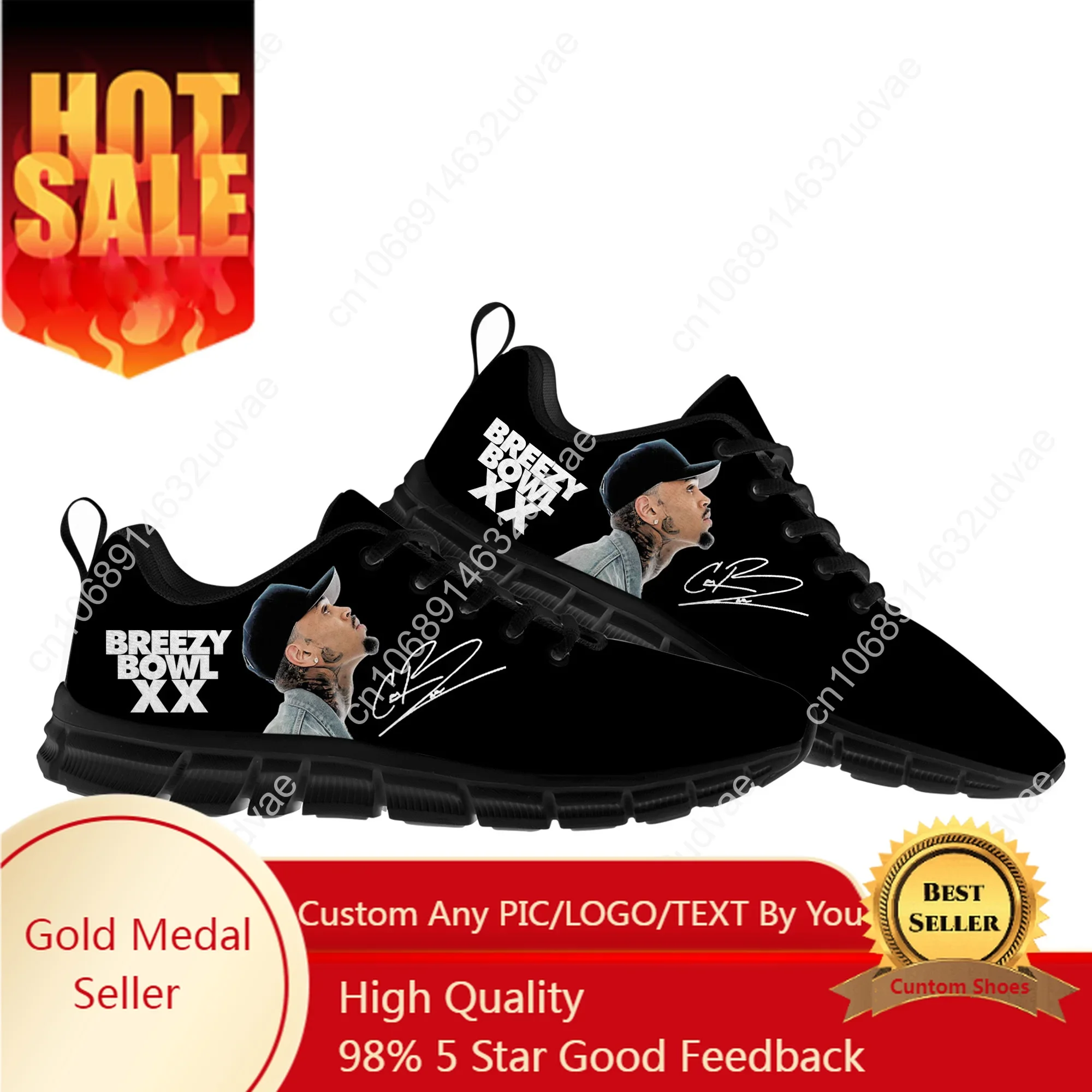 

Chris Brown Mens Womens Teenager Customized Sneakers DIY Casual Tailor-Made Shoe High Quality Couple Sports Shoes