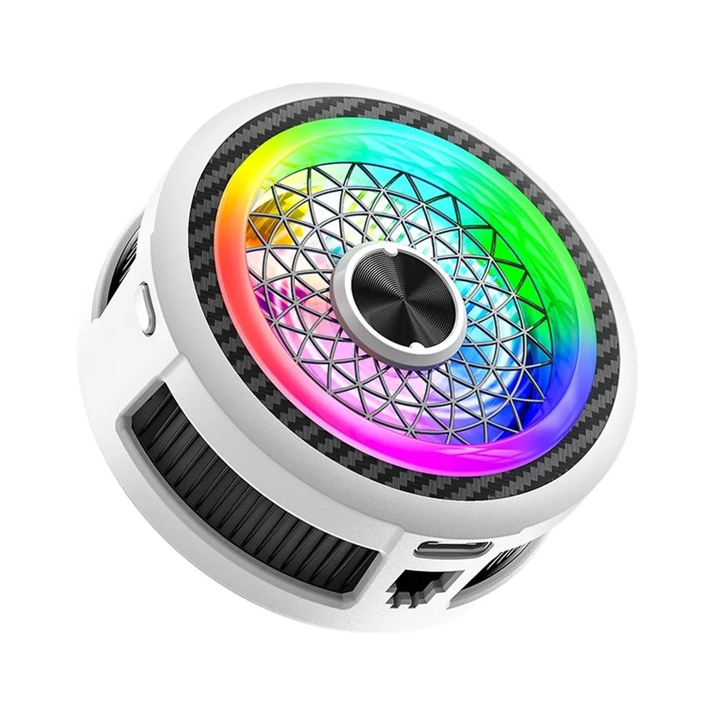 30W Magnetic Phone Cooler for Smartphones 68mm to 85mm AI Smart Cooling RGB Light Modes 3 Adjustable Speed Levels